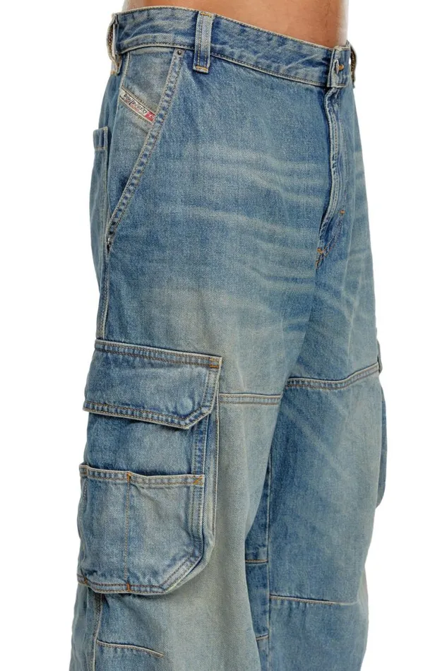 MenWomen Diesel Jeans Relaxed Jeans DFish 09J83 Light Blue MenWomen Diesel Jeans Relaxed Jeans DFish 09J83 Light Blue