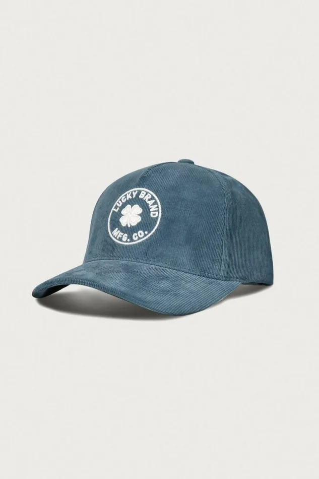MenWomen Lucky Brand Hats Lucky Mfg Co Emb Cord Hat Navy