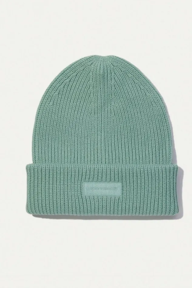 MenWomen Lucky Brand Hats Solid Knit Beanie Blue Haze