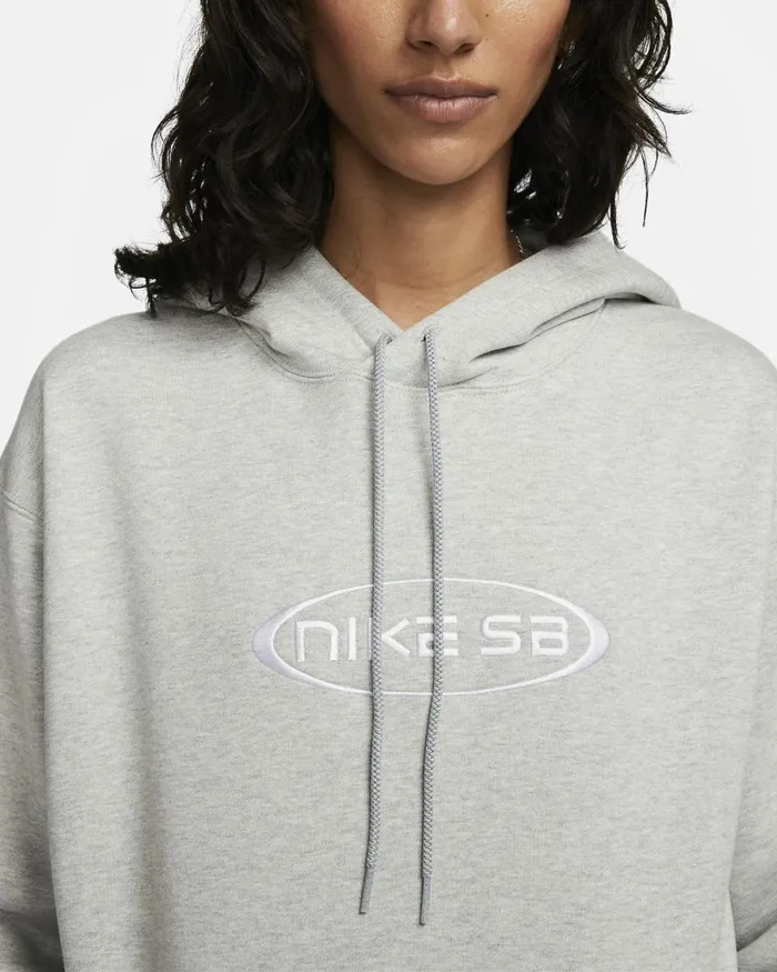MenWomen Nike Hoodies And Sweatshirts SB Grey Heatherwhite