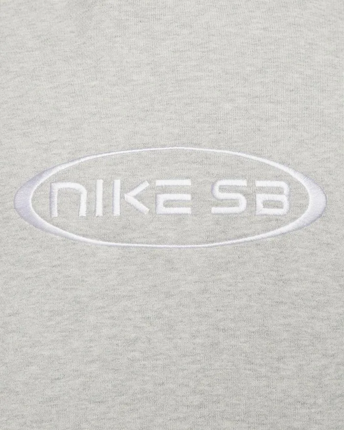 MenWomen Nike Hoodies And Sweatshirts SB Grey Heatherwhite