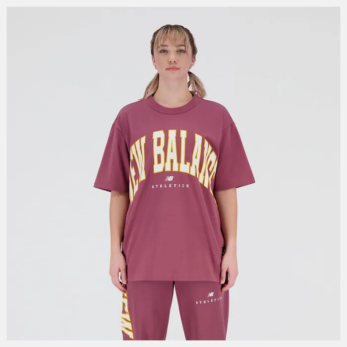MenWomen Unissentials Warped Classics Cotton Jersey TShirt Washed Burgundy New Balance Matching Sets MenWomen Unissentials Warped Classics Cotton Jersey TShirt Washed Burgundy New Balance Matching Sets