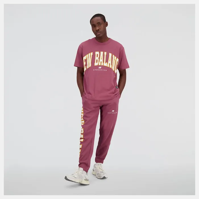 MenWomen Unissentials Warped Classics Cotton Jersey TShirt Washed Burgundy New Balance Matching Sets MenWomen Unissentials Warped Classics Cotton Jersey TShirt Washed Burgundy New Balance Matching Sets