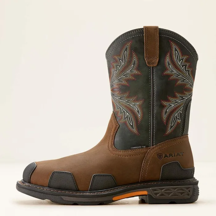 Men Work Boots Ariat OverDrive Wide Square Toe Composite Toe Work Boot Brownrough Stone Men Work Boots Ariat OverDrive Wide Square Toe Composite Toe Work Boot Brownrough Stone