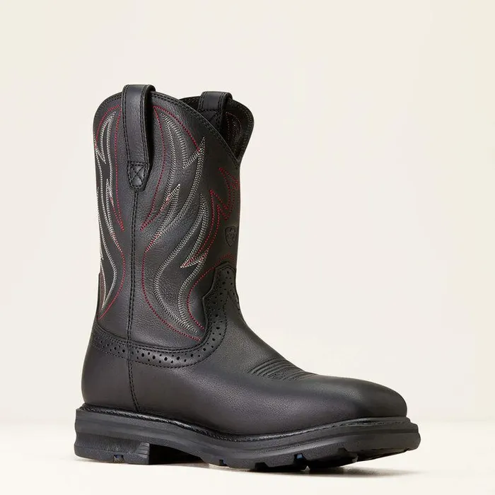 Men Work Boots Ariat Sierra Shock Shield Steel Toe Work Boot Black Men Work Boots Ariat Sierra Shock Shield Steel Toe Work Boot Black