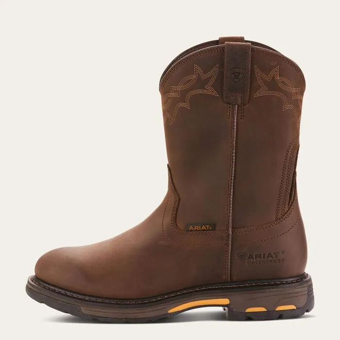 Men Work Boots Ariat WorkHog Waterproof Work Boot Oily Distressed Brown Men Work Boots Ariat WorkHog Waterproof Work Boot Oily Distressed Brown