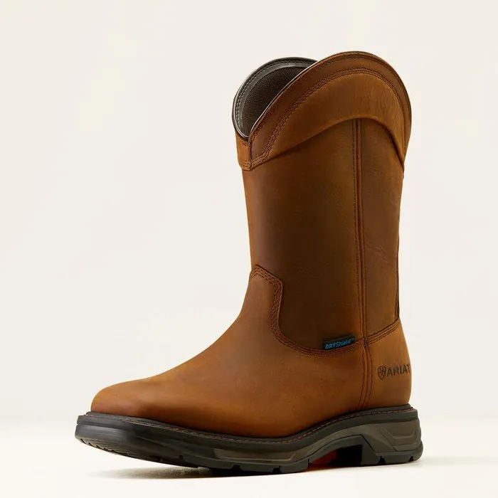 Men Work Boots Ariat WorkHog XT Wellington Waterproof Work Boot Distressed Brown