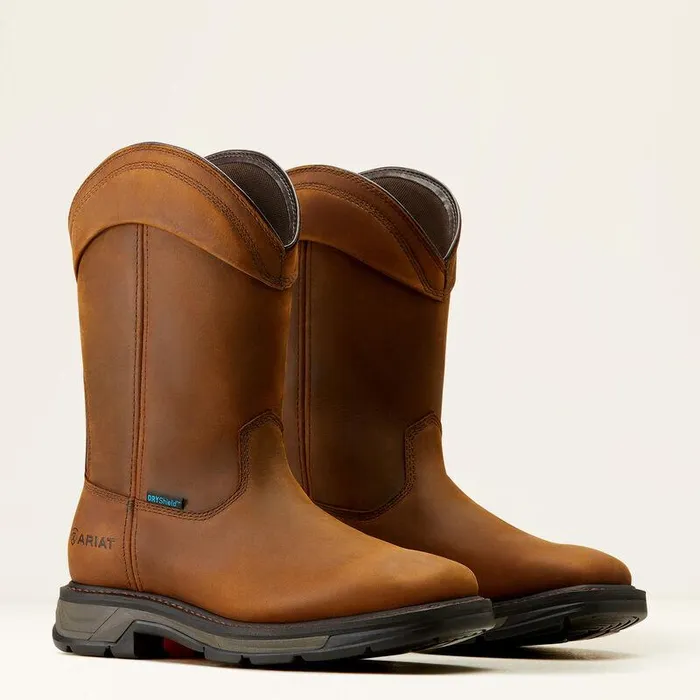 Men Work Boots Ariat WorkHog XT Wellington Waterproof Work Boot Distressed Brown Men Work Boots Ariat WorkHog XT Wellington Waterproof Work Boot Distressed Brown
