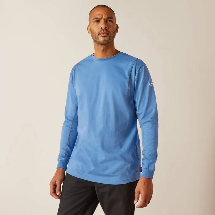 Men Workwear Ariat FR AC Crew TShirt Campanula