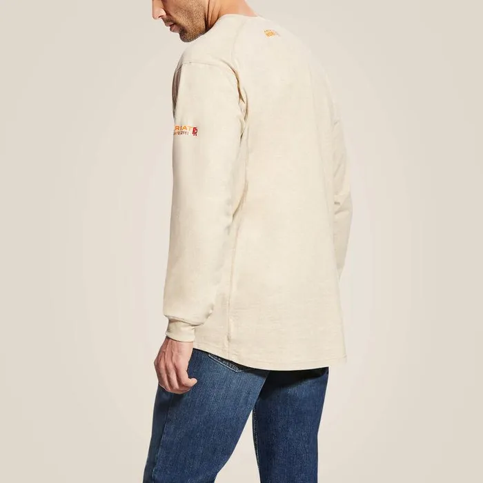 Men Workwear Ariat FR Air Crew TShirt Sand Heather Men Workwear Ariat FR Air Crew TShirt Sand Heather