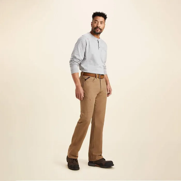 Men Workwear Ariat FR M4 Relaxed Crossfire Straight Pant Fr Khaki Men Workwear Ariat FR M4 Relaxed Crossfire Straight Pant Fr Khaki