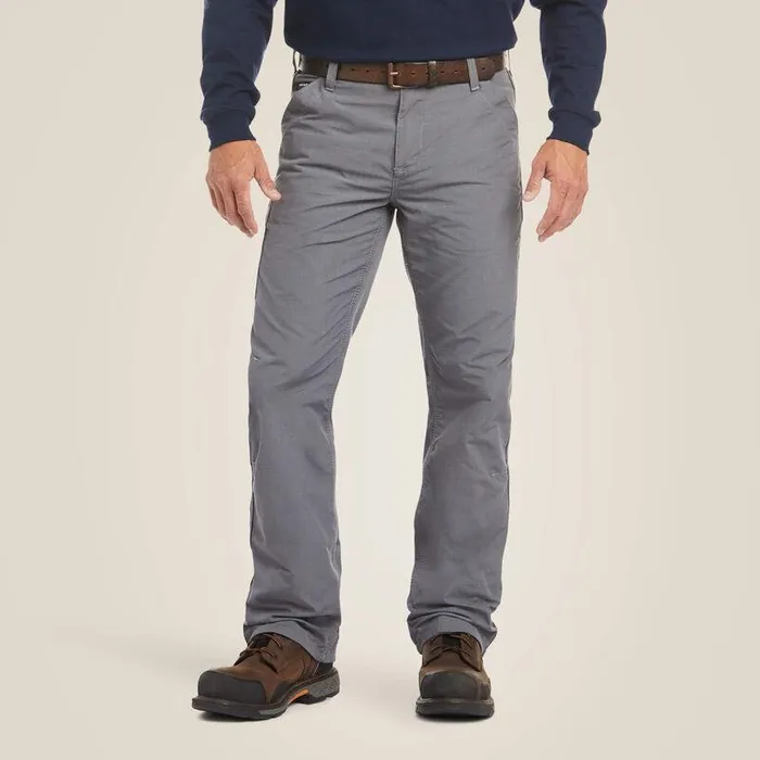Men Workwear Ariat FR M4 Relaxed DuraLight Ripstop Boot Cut Pant Grey