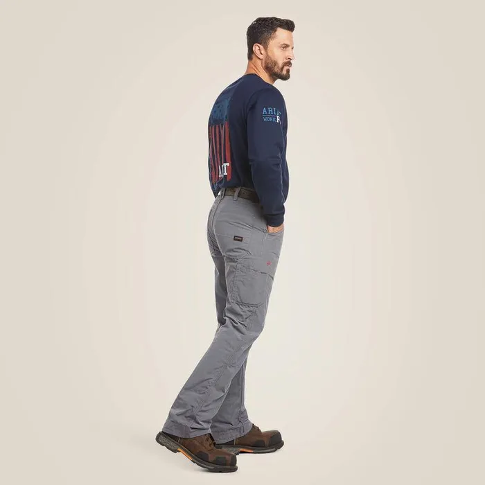 Men Workwear Ariat FR M4 Relaxed DuraLight Ripstop Boot Cut Pant Grey Men Workwear Ariat FR M4 Relaxed DuraLight Ripstop Boot Cut Pant Grey