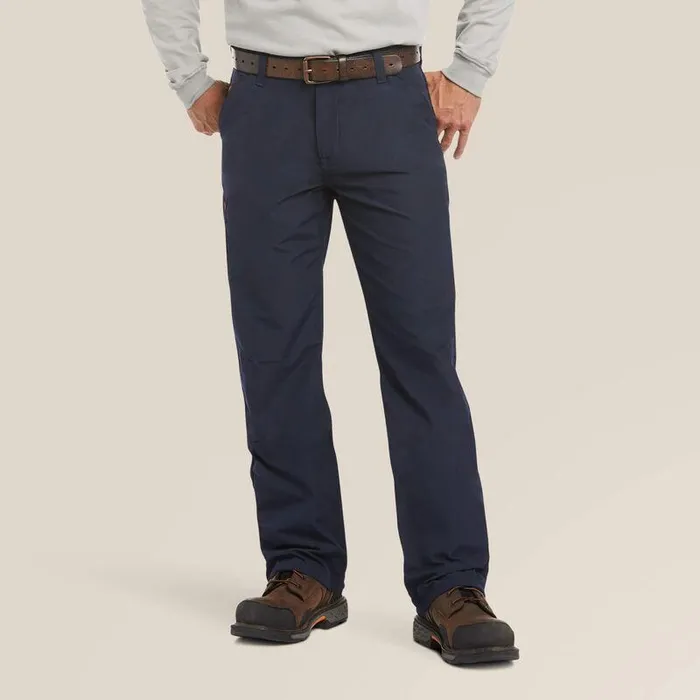 Men Workwear Ariat FR M4 Relaxed DuraLight Ripstop Boot Cut Pant Navy