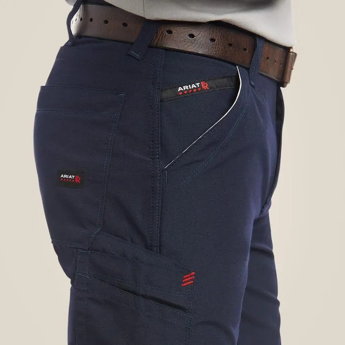 Men Workwear Ariat FR M4 Relaxed DuraLight Ripstop Boot Cut Pant Navy Men Workwear Ariat FR M4 Relaxed DuraLight Ripstop Boot Cut Pant Navy