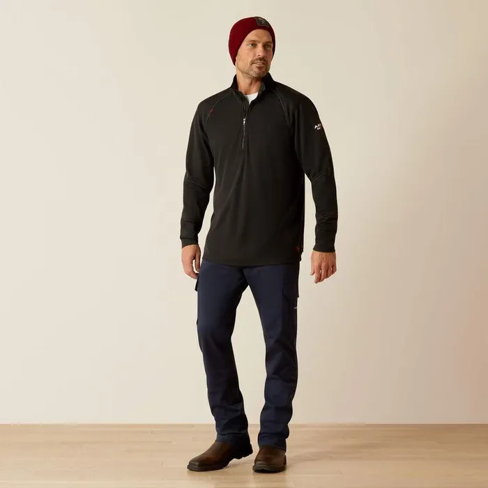 Men Workwear Ariat FR Primo 14 Zip Baselayer Black Men Workwear Ariat FR Primo 14 Zip Baselayer Black