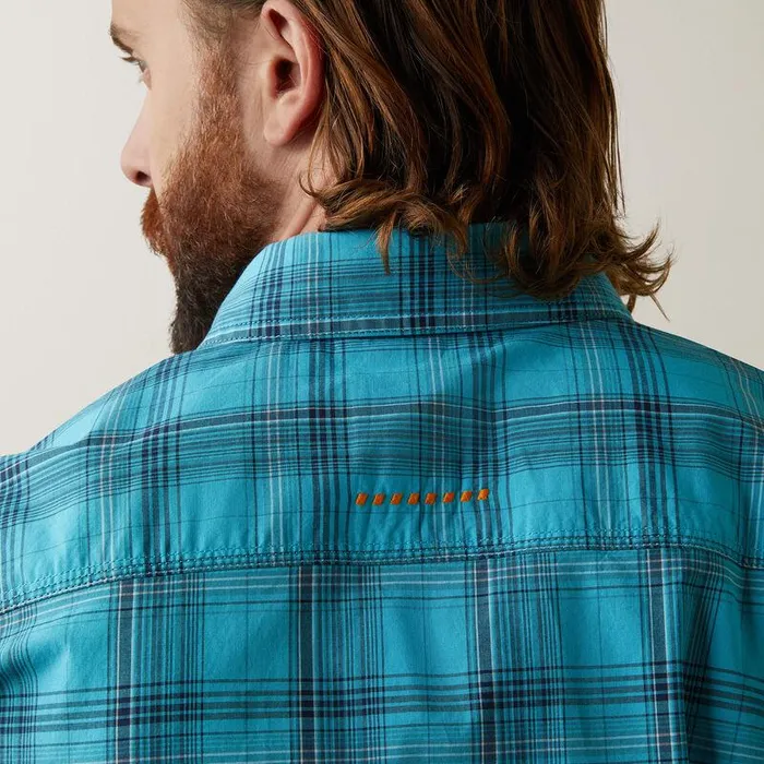 Men Workwear Ariat Rebar Made Tough DuraStretch Work Shirt Bachelor Button Plaid Men Workwear Ariat Rebar Made Tough DuraStretch Work Shirt Bachelor Button Plaid