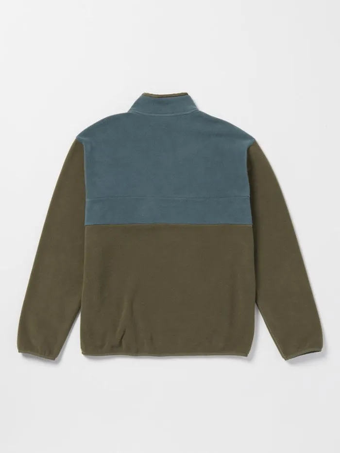 Mens Hoodies and Sweatshirts Volcom Error92 Mock Neck Pullover Sweatshirt 8211 Bison