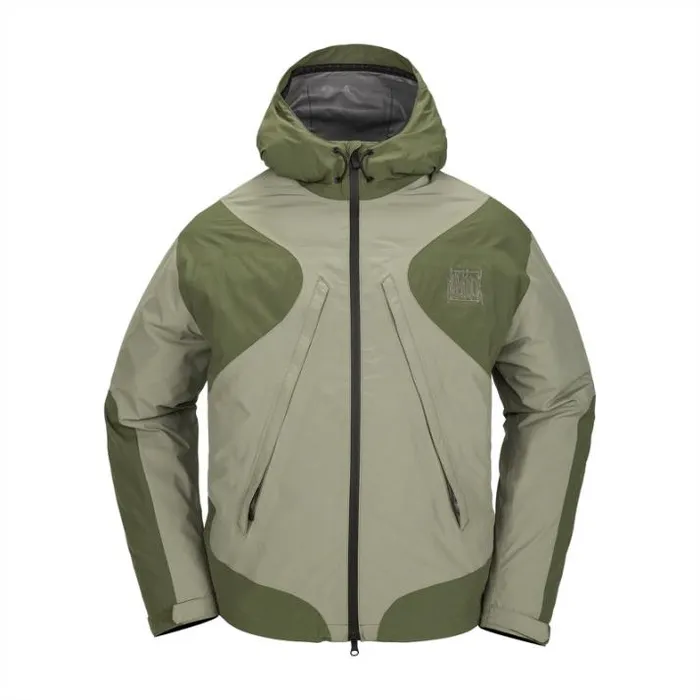 Mens Jackets Volcom Feeltoogood GoreTex Jacket 8211 Light Military