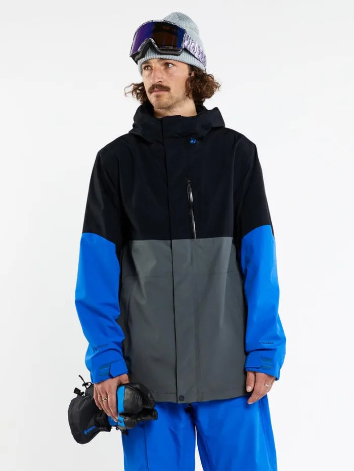 Mens Jackets Volcom L GoreTex Jacket 8211 Electric Blue