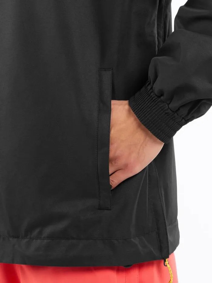 Mens Jackets Volcom Longo Pullover Jacket 8211 Black