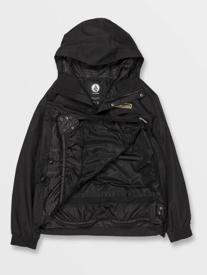 Mens Jackets Volcom Longo Pullover Jacket 8211 Black