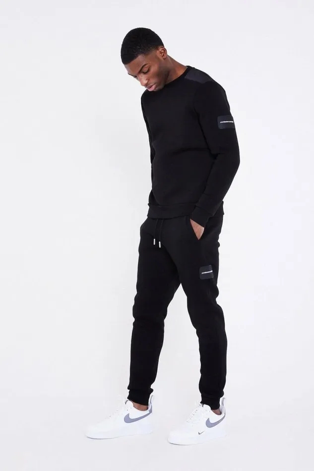 Mens Matt Jogger 8211 Black Jameson Carter Tracksuits