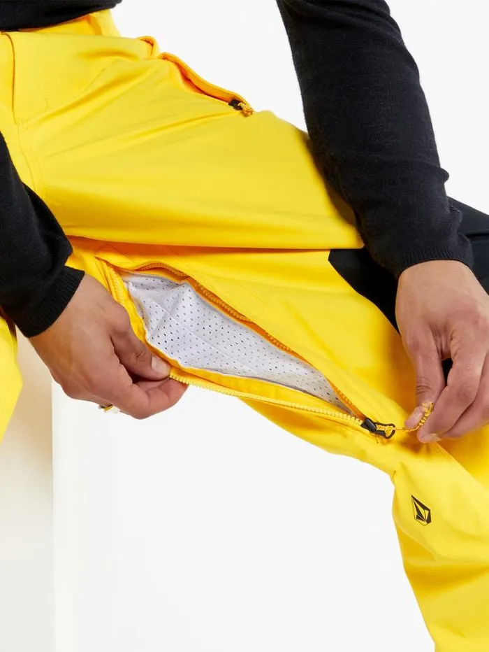 Mens Pants Volcom Longo GoreTex Pants 8211 Bright Yellow