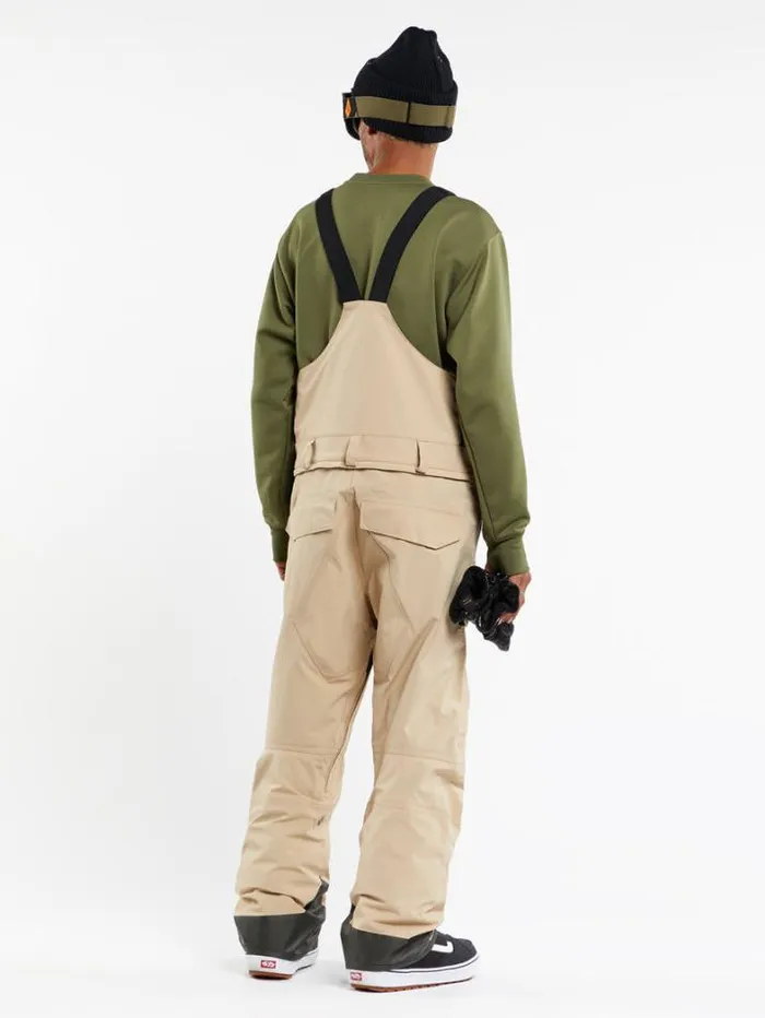 Mens Pants Volcom Rain GoreTex Bib Overalls 8211 Khakiest