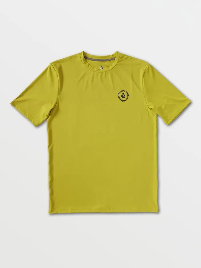 Mens Rashguards Volcom Spray Stone Short Sleeve 8211 Oasis