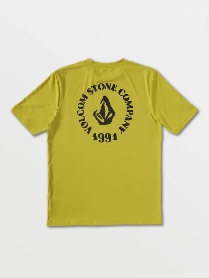 Mens Rashguards Volcom Spray Stone Short Sleeve 8211 Oasis