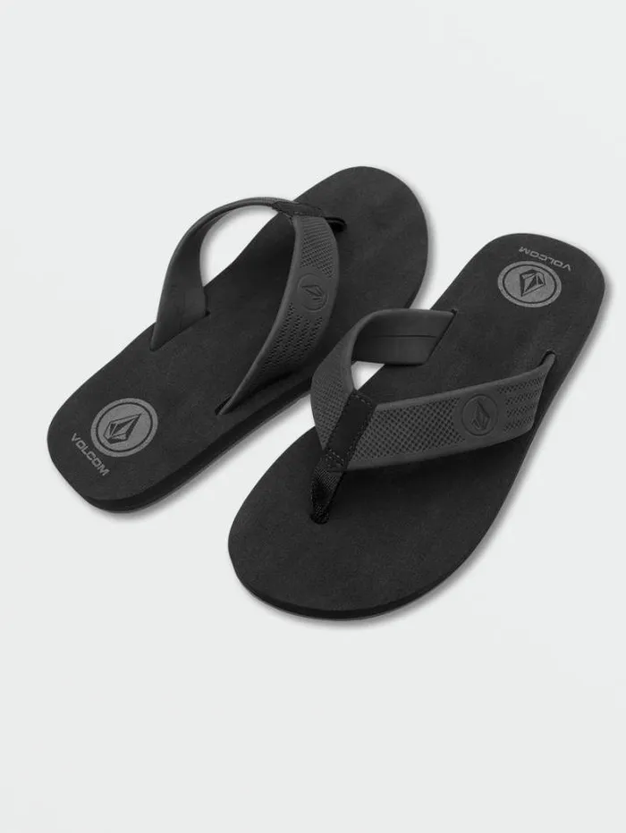 Mens Sandals Volcom Daycation Sandals 8211 Black Destructo