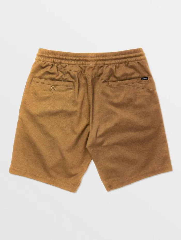 Mens Shorts Volcom Frickin Elastic Waist Shorts 8211 Dark Khaki
