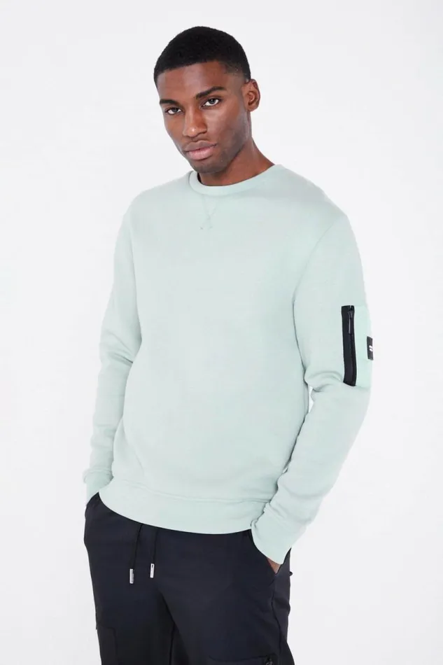 Mens Stealth Cargo Jumper 8211 Sage Jameson Carter Hoodies and Sweatshirts