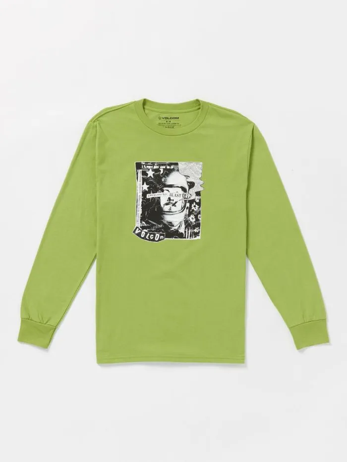 Mens TShirts and Tanks Volcom Blastoff Long Sleeve Tee 8211 Seaweed Green