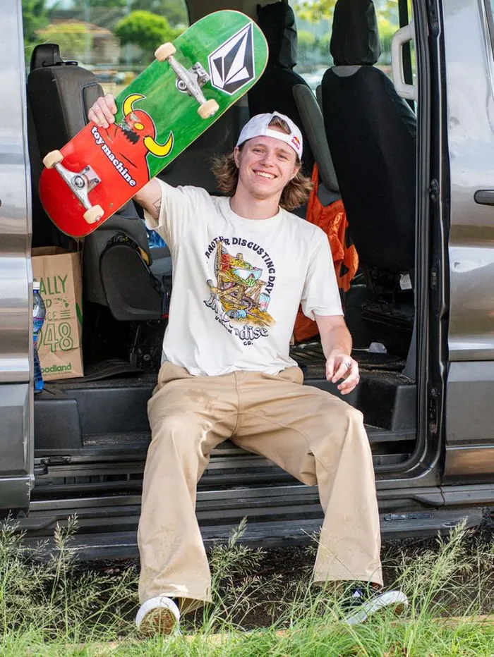 Mens TShirts and Tanks Volcom Skate Vitals Collin Provost Short Sleeve Tee 8211 Off White