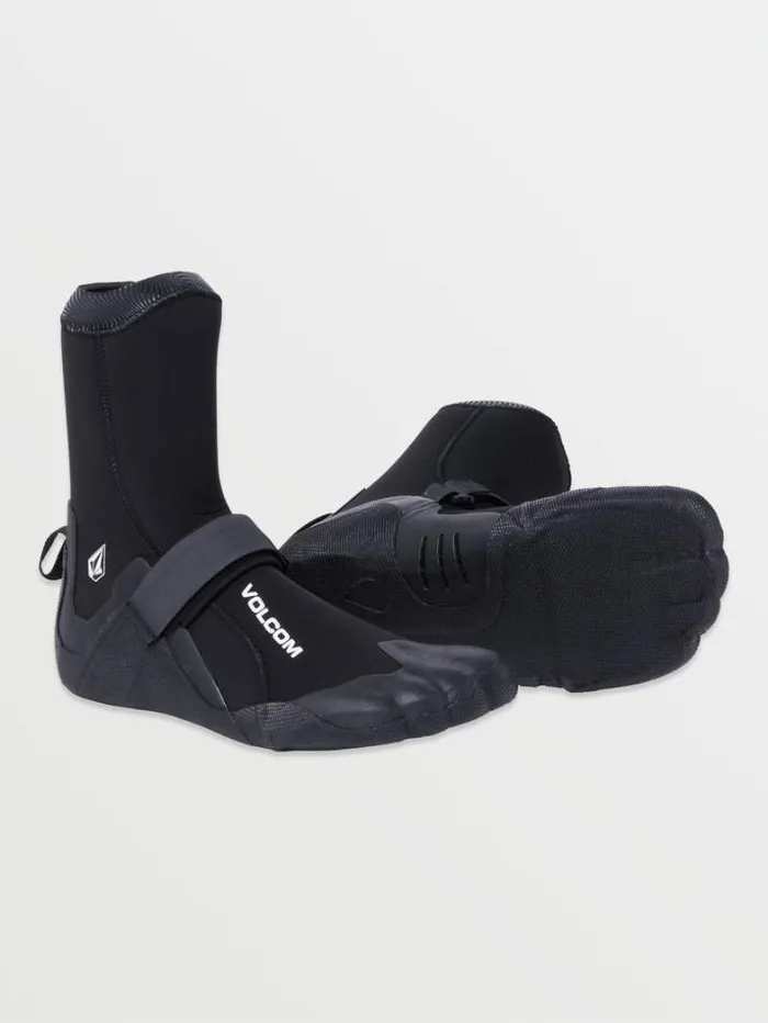 Mens Wetsuits Volcom 5mm Round Toe Bootie 8211 Black
