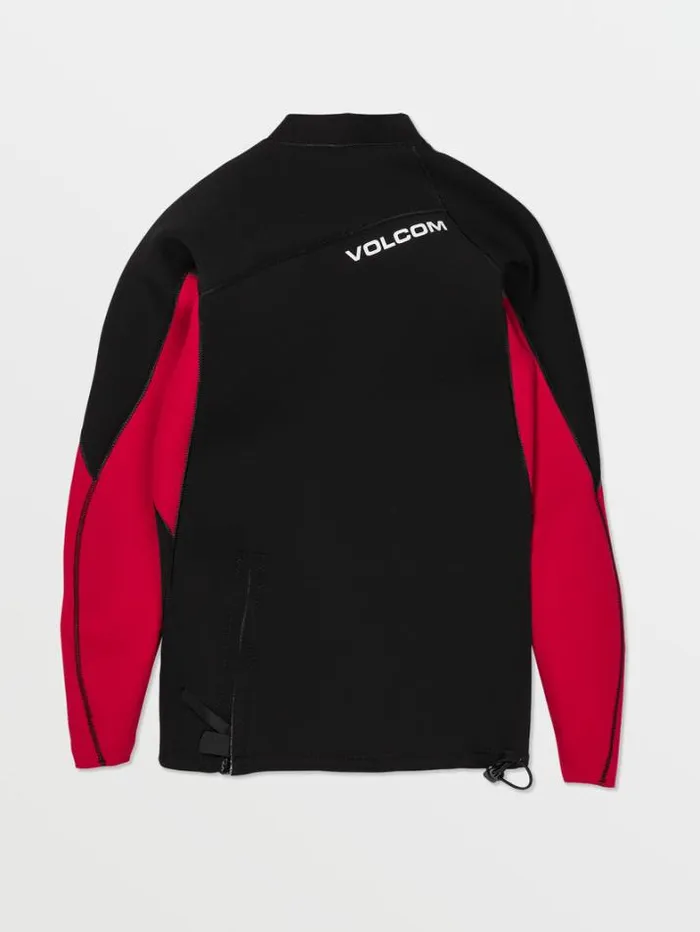 Mens Wetsuits Volcom Surf Vitals Jack Robinson 2MM UPF 50 Wetsuit Jacket 8211 Black