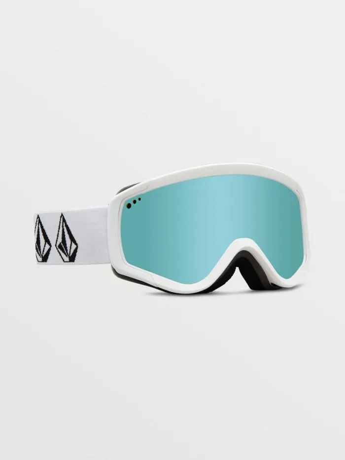 MensWomensKids Goggles Volcom Attunga Youth Goggle 8211 Matte White Stone Ice ChromeBL