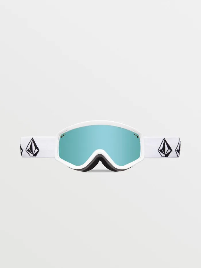 MensWomensKids Goggles Volcom Attunga Youth Goggle 8211 Matte White Stone Ice ChromeBL
