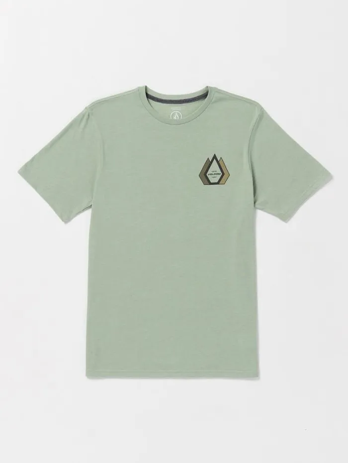 MensWomens Mountain Biking Volcom Link Fill Short Sleeve Tee 8211 Slate Heather