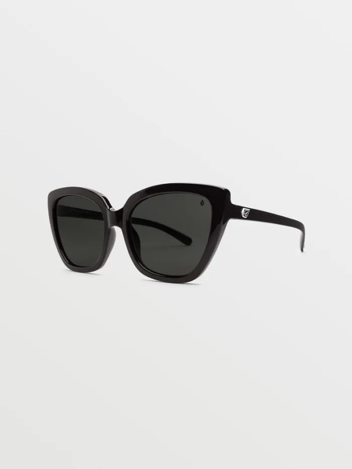 MensWomens Sunglasses Volcom Milli Sunglasses 8211 Gloss BlackGray Polar