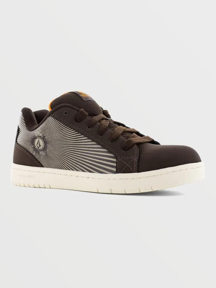 Mens Workwear Shoes Volcom Workwear Stone Op Art Shoes 8211 Dark Brown