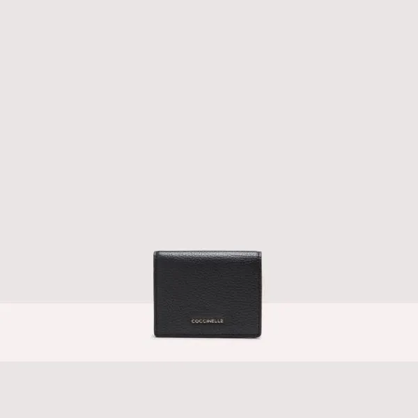 Metallic Soft Noir Women Coccinelle Wallets and Small Leather Goods