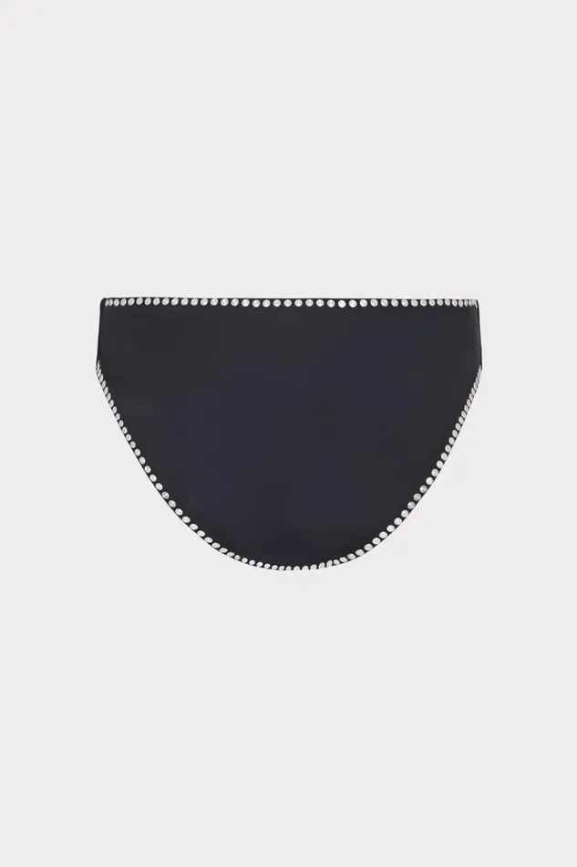 Milly Heat Set Embellishment Bikini Bottom Black Women Swim and Coverups Milly Heat Set Embellishment Bikini Bottom Black Women Swim and Coverups