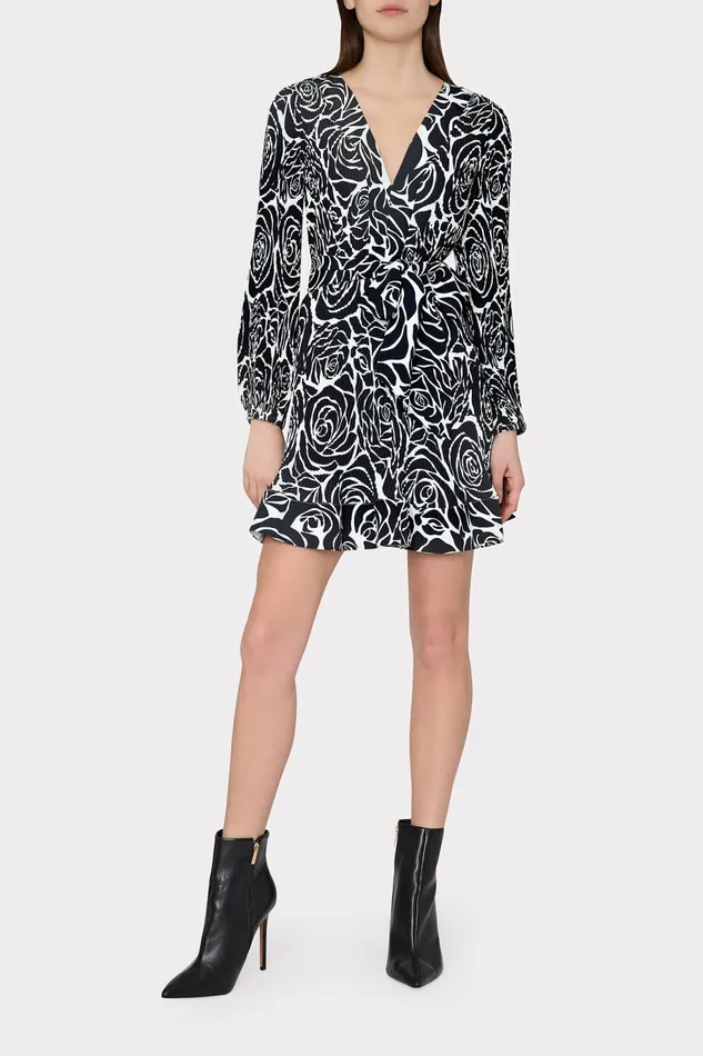 Milly Liv Black Rose Pleated Dress Black Rose Women Dresses Milly Liv Black Rose Pleated Dress Black Rose Women Dresses