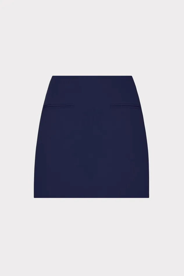 Milly Lizzy Cady Mini Skirt Navy Women Matching Sets
