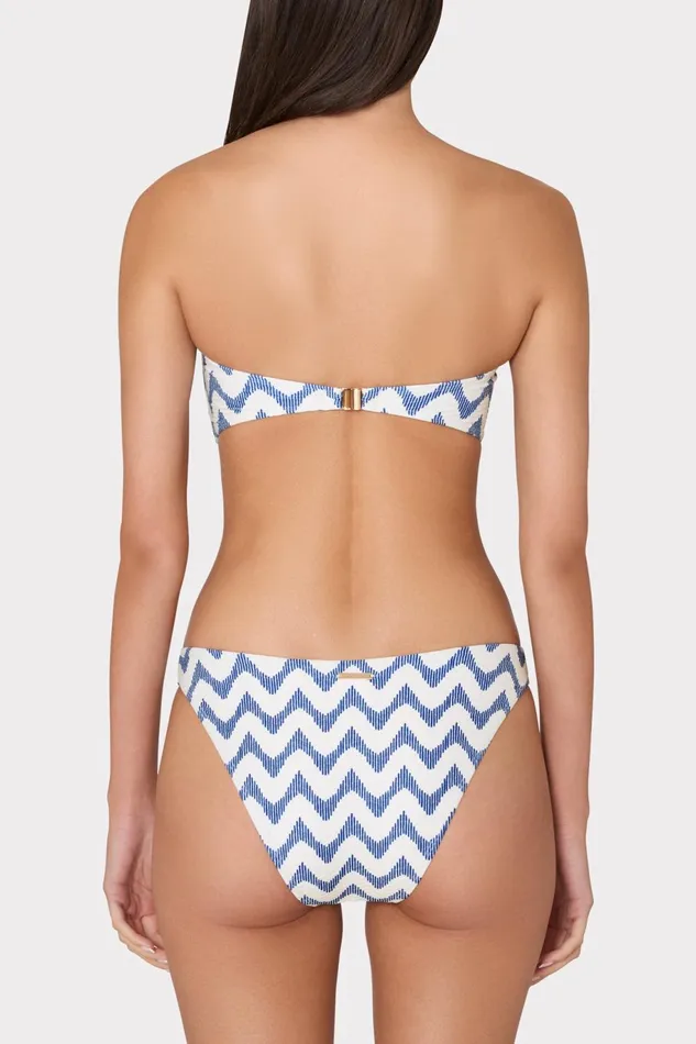 Milly Margot Barcelona Chevron Bandeau Top Whiteblue Women Swim and Coverups Milly Margot Barcelona Chevron Bandeau Top Whiteblue Women Swim and Coverups