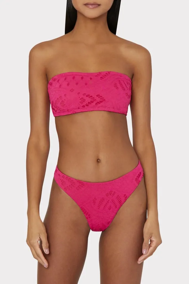 Milly Margot Lace Eyelet Bikini Bottom Pink Women Bikinis Milly Margot Lace Eyelet Bikini Bottom Pink Women Bikinis