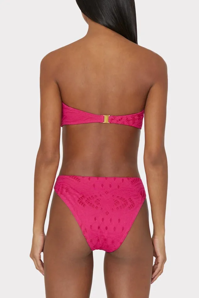 Milly Margot Lace Eyelet Bikini Bottom Pink Women Bikinis Milly Margot Lace Eyelet Bikini Bottom Pink Women Bikinis